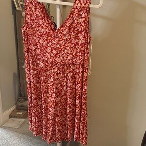 True Craft Red Floral Dress